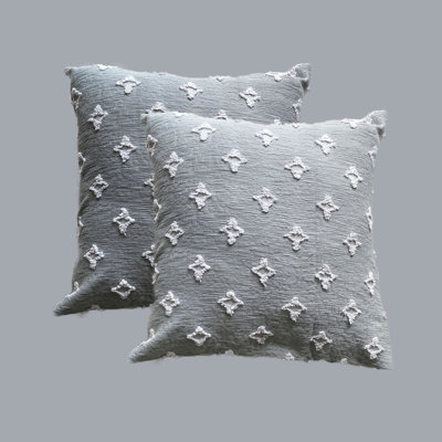 Embroidered Cotton Reversible Pillow Cover