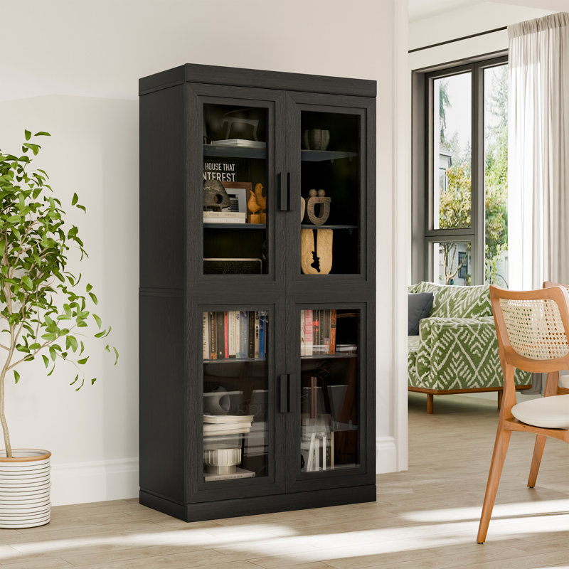 Meuble télé 31 pouces H Farmhouse, H 31 po x l 62 po x P 16 po, Noir