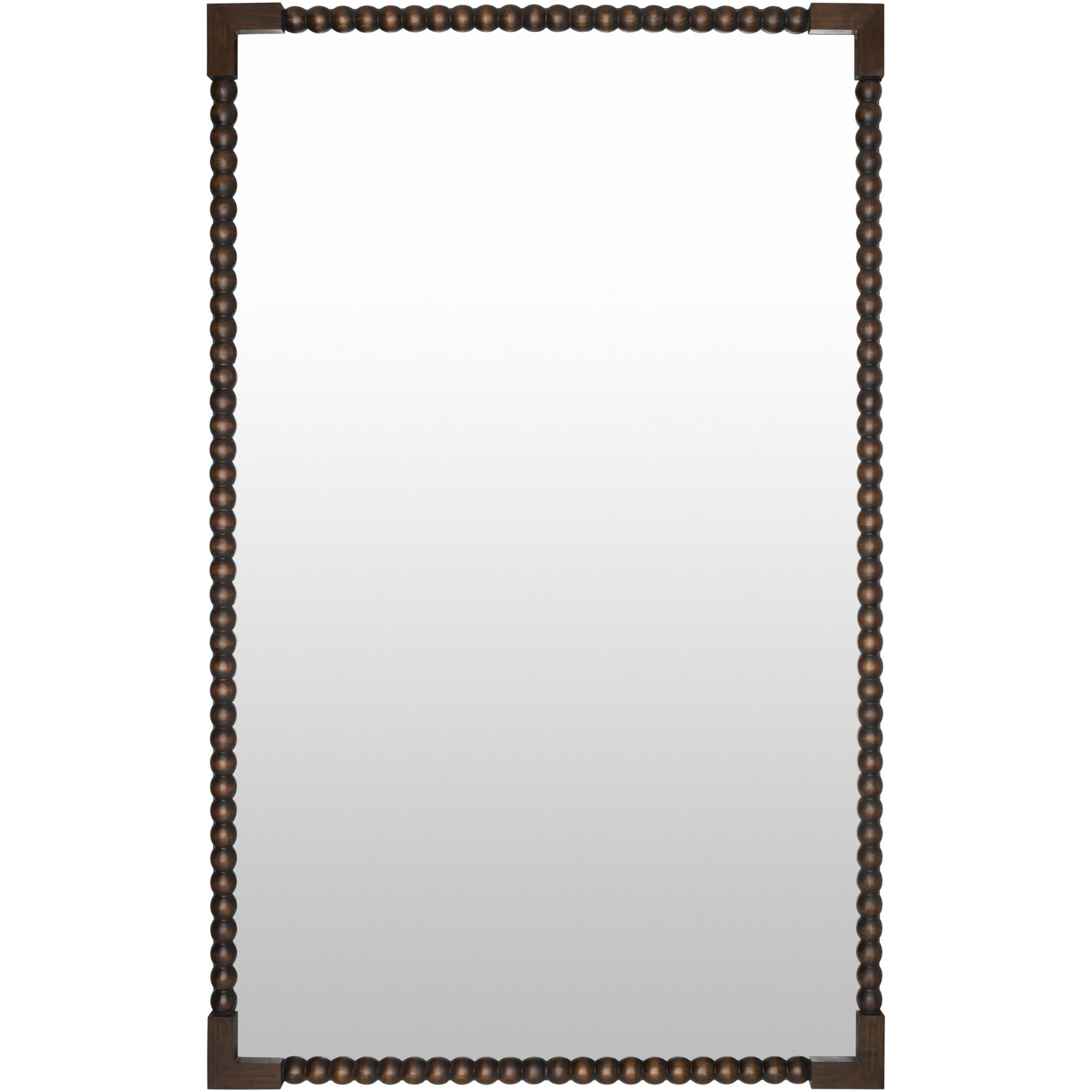 Lizzie Mirror, 80" H x 50" W , Dark Brown Wood