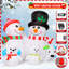Famille de bonhomme de neige gonflable de 7 pi de large avec lumières DEL intégrées