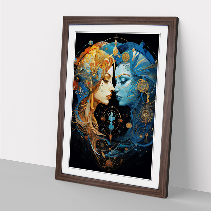 Single Picture Frame Wall Art, 46cm H x 34cm W, Walnut Framed