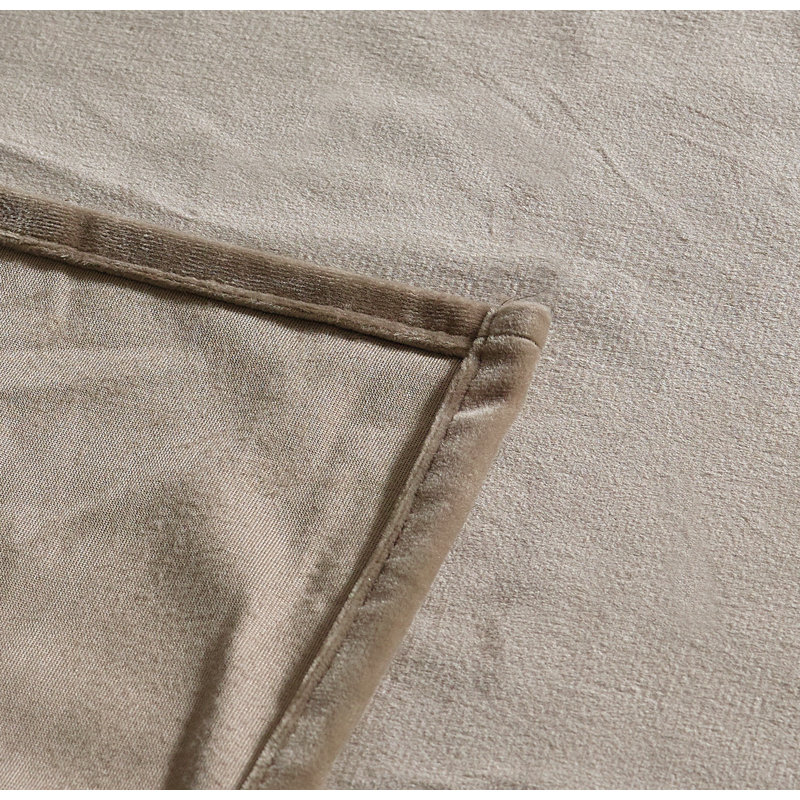 Ciel Room Darkening Curtain Single Panel, It Beige, 52" W x 108" L
