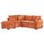 Lit modulaire avec coussins confortables, orange - salon relaxant avec rangement et coussins confortables-932075083