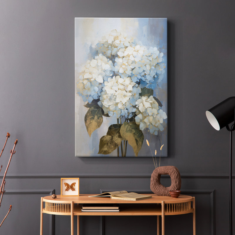 Série FLORAL CI - Toile tendue avec châssis Premium - Prêt à être accroché, H 48 po x l 32 po