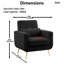 Fauteuil capitonné de 31 po de largeur