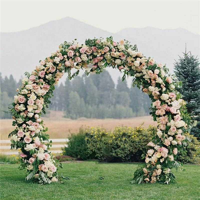 Arche de mariage ronde robuste, H 94,5 po x l 78,7 po x P 17,7 po