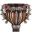 Vase décoratif 17,5 "Delicata" en bronze avec accents argentés