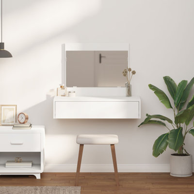 MDF 83 X 40 X 70 Cm Mirror Dressing Table Rectangular