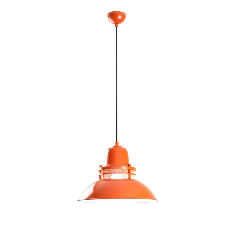 Elegant Adjustable Chandelier, Orange Metal Body, 13.4 x 10.6 inches | Height: 13.4 - 48.4 inches | 1 x E27 Socket (Max 40W, Bulb Not Included) | Perfect for Living Room & Dining Room, Stylish & Modern Design