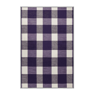 Tapis mauve lavable à la machine