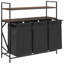 Laundry Basket 3 Compartments With Shelves