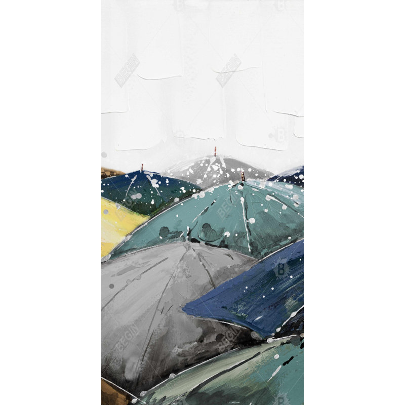 Umbrellas - 15.75"x31.50" Desk mat