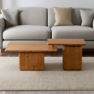 Ensemble de 2 tables basses carrées