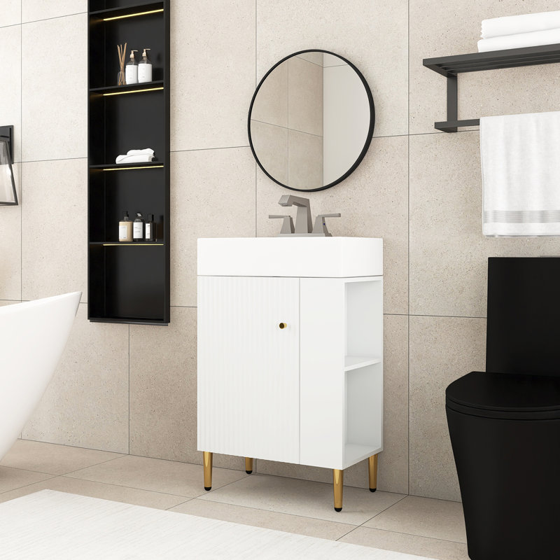 Niree 22'' Single Bathroom Vanity with Ceramic Top