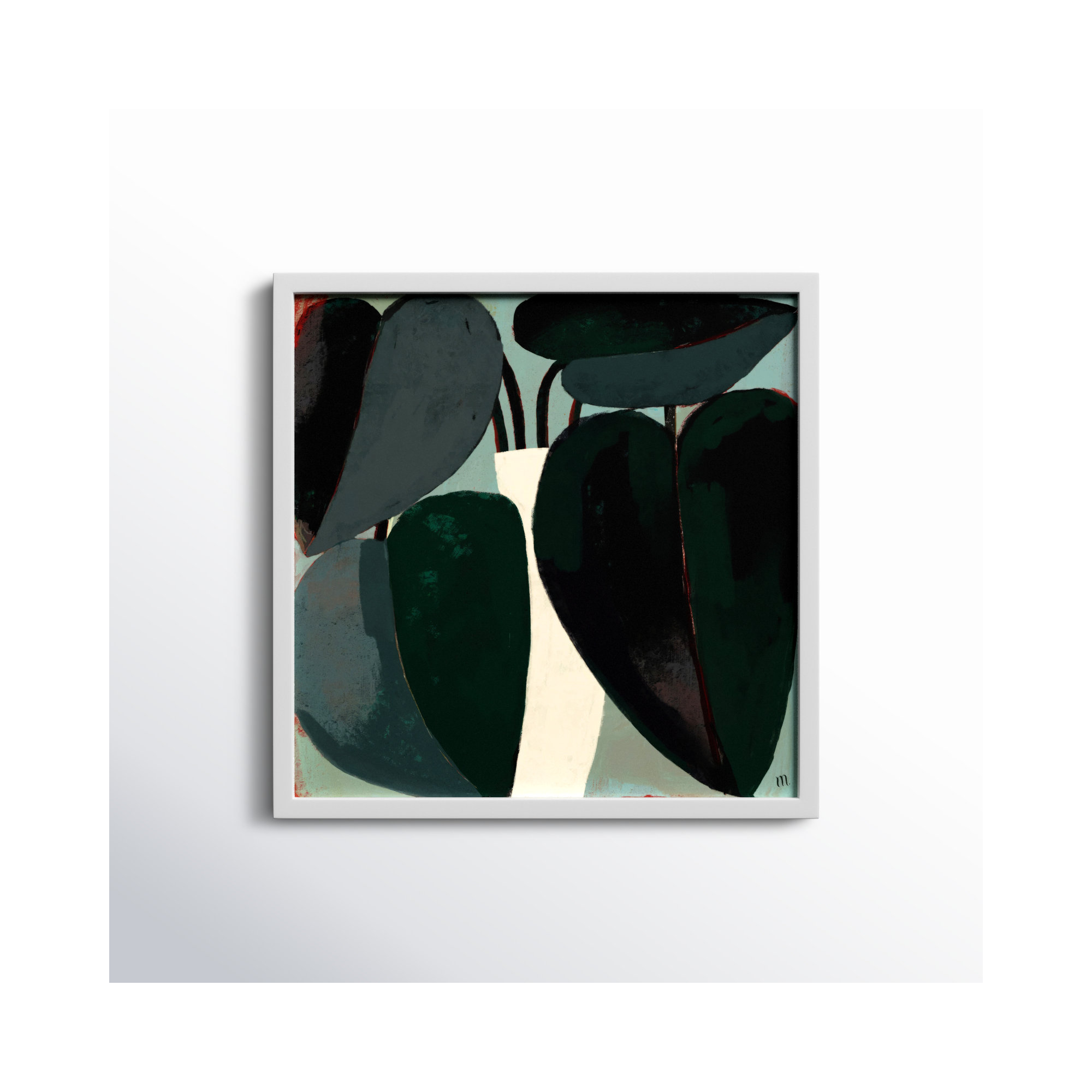 Fall Plant by StudioM, White, 30" H x 30" W x 1.25" D