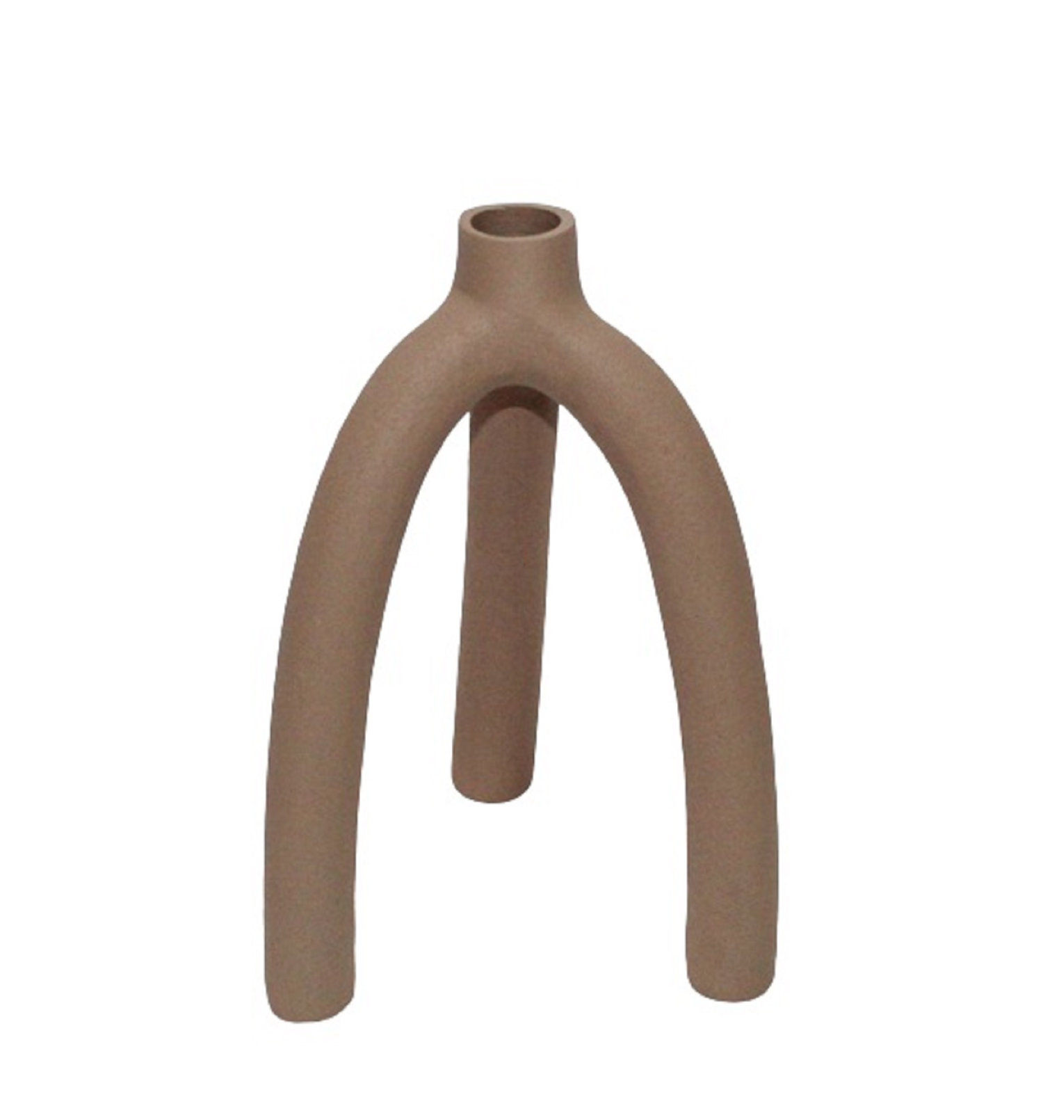 Asira Aluminum Tabletop Candlestick, 8" H x 5.25" W x 5.25" D, Light Brown
