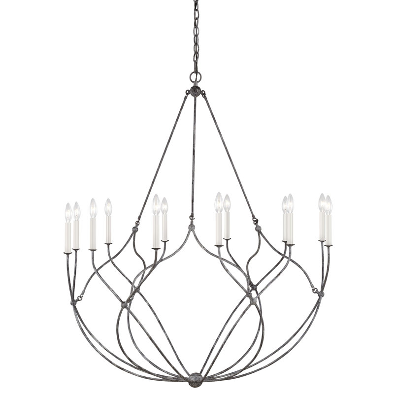 Cirone 12 - Light Dimmable Empire Chandelier, 47.25" H x 43.5" W x 43.5" D