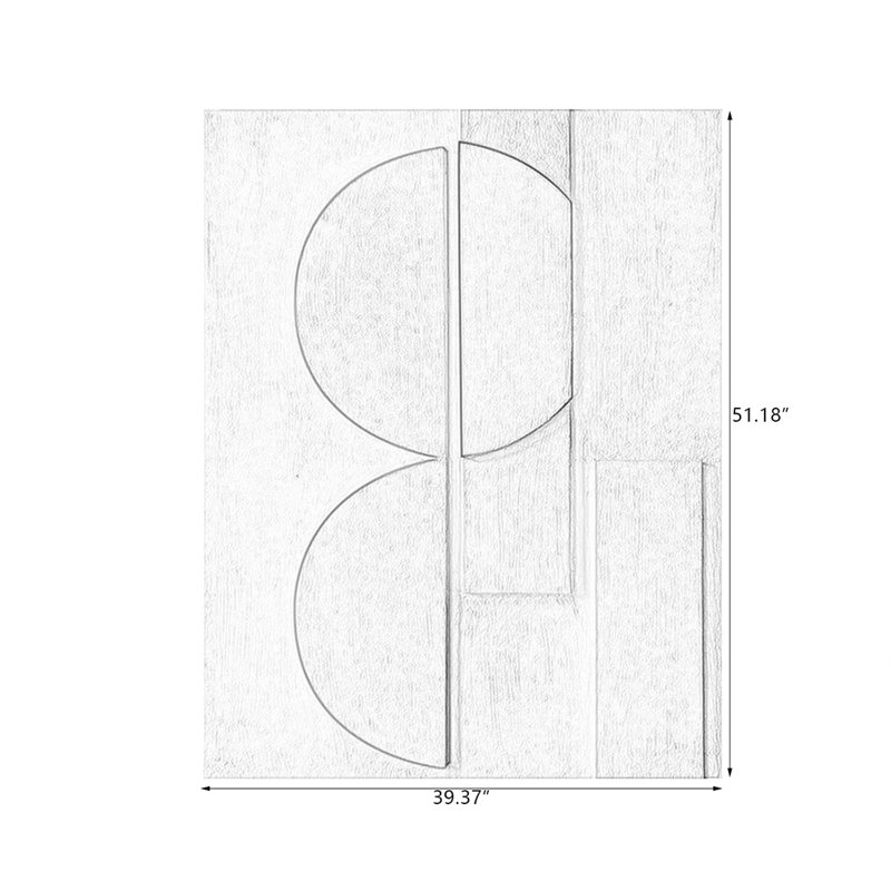 Art mural Mid-Century moderne en toile pour salon, H 51 po x l 39 po