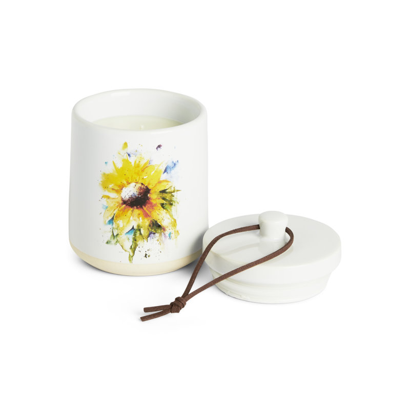 Sunflower Candle With Lid - 7.5Oz