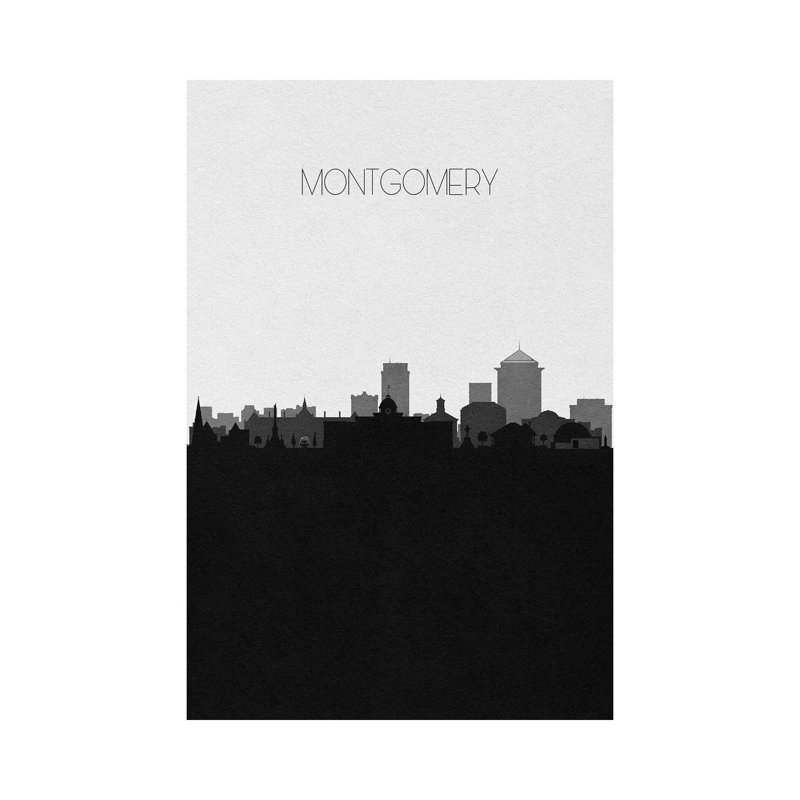 «Jersey City, New Jersey Skyline» par Aysa Deniz Akerman - impression sur toile tendue, Montgomery, Alabama