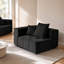 Chaise rembourrée en tissu de lin Kay-1810920758