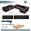 Canapé modulaire à compression en similicuir