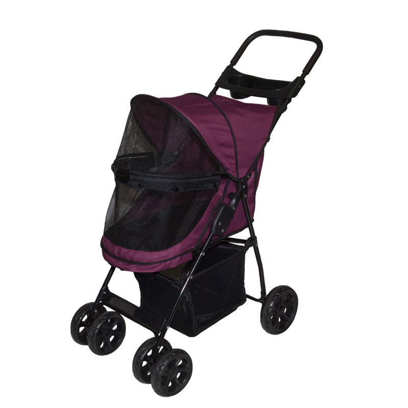 Foldable Pet Stroller, Boysenberry