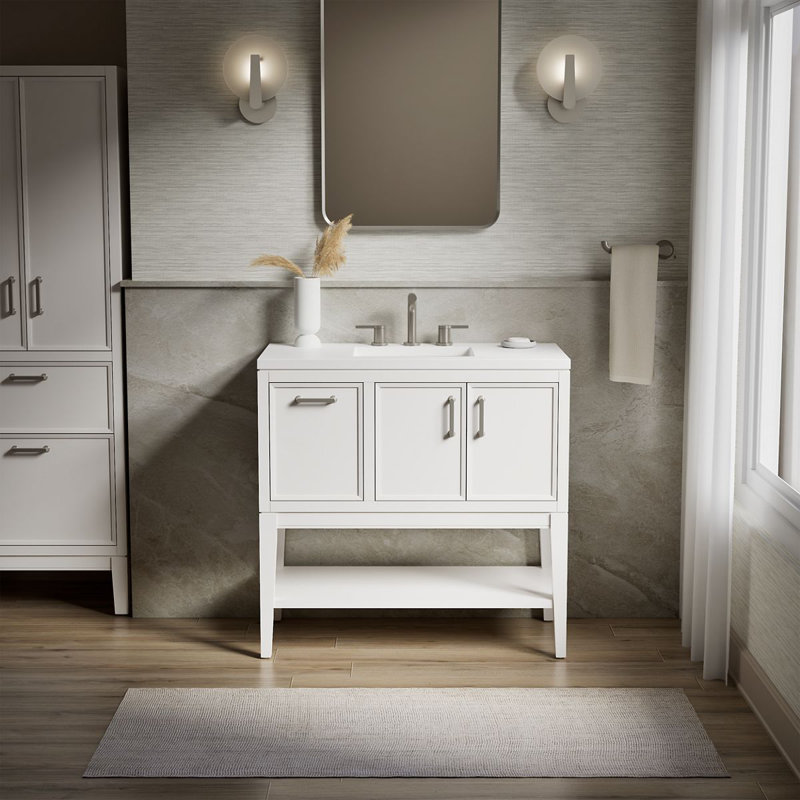 Winnow 36-In Bathroom Vanity Set, White