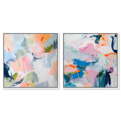 «Enigma in Paint Set», ensemble de 2 toiles Dopamine 