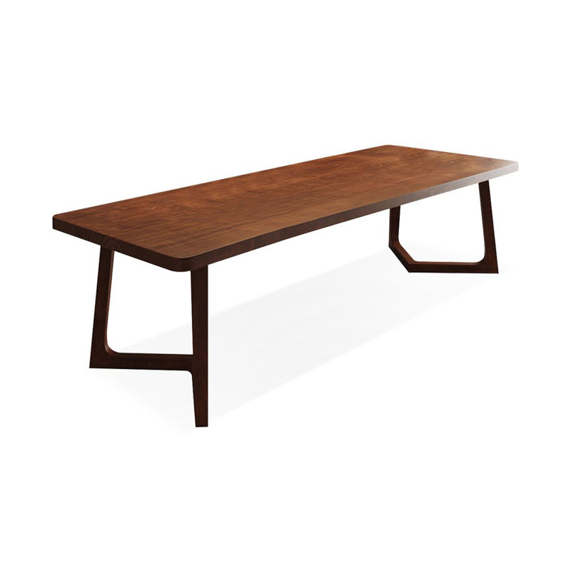 Dark walnut color Rectangular Solid Wood Dining table, 29.53"H x 70.87"L x 31.5"W