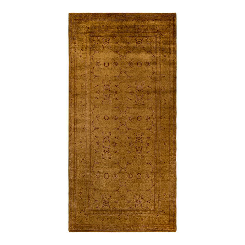 Tapis noué à la main unique en son genre Chimel - doré