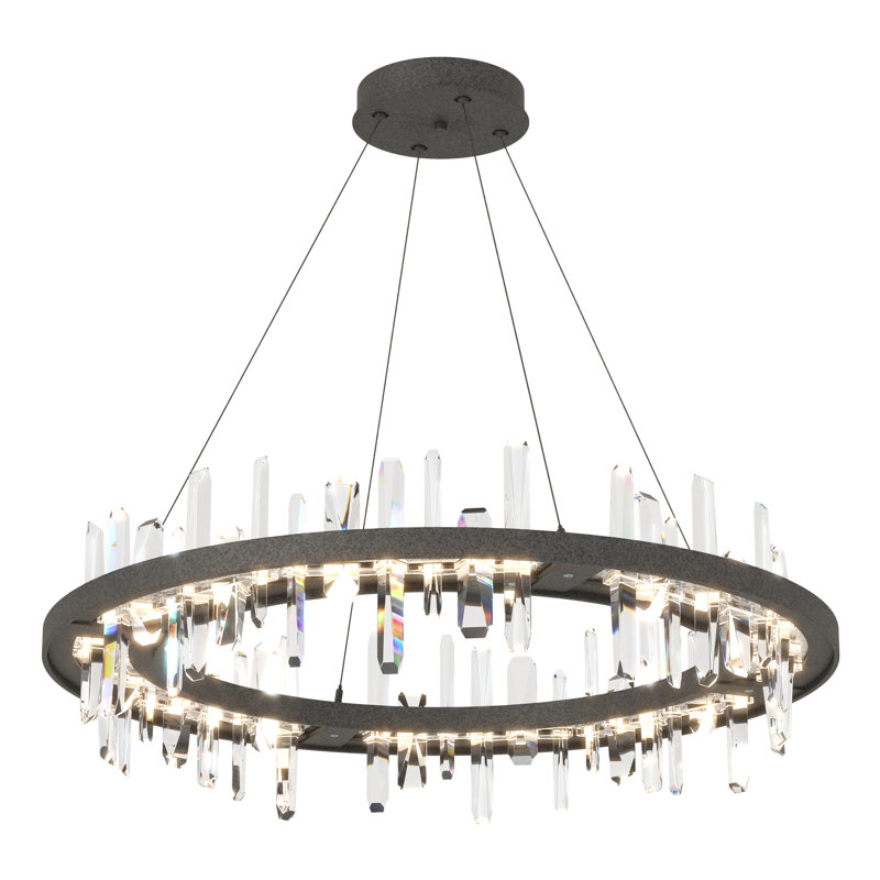 Solitude Circular LED Chandelier, Natural Iron