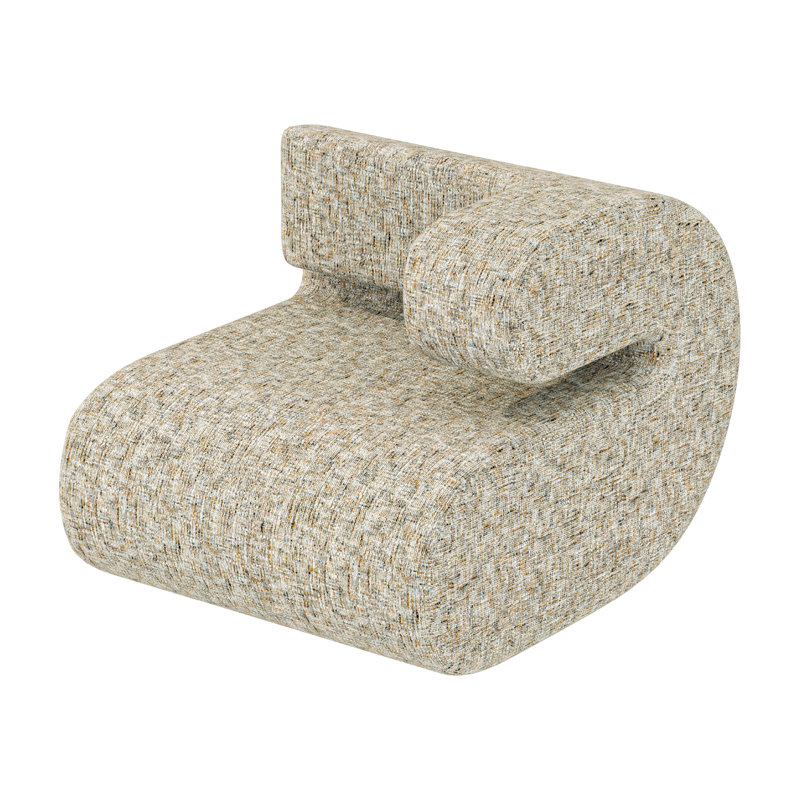 Canapé d'angle modulaire sans cadre, Gris jaune, Accoudoir droit