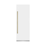 ZLINE Autograph 30 in. Column Refrigerator with Graphite Gray Interior and Champagne Bronze Accents