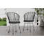 CHAISE, 2PCS avec 2 coussins, gris