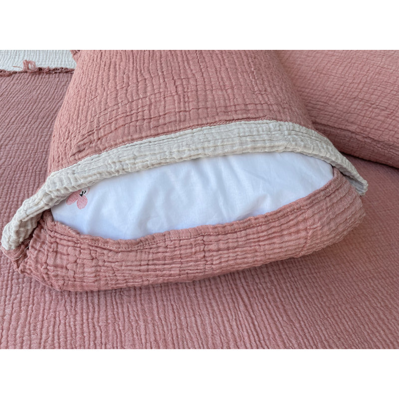 Muslin Shams Cotton Sham Set, Standard/Twin, Brick