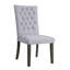 Merel Gray Linen & Gray Oak Finish Side Chair (Set Of 2)