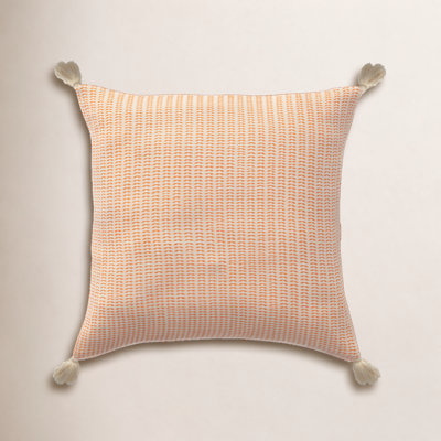 Brenly Turkish Cotton Striped Square Throw Pillow