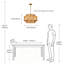 Ashli 4 - Light Dimmable Hand-Woven Rattan Tiered Chandelier
