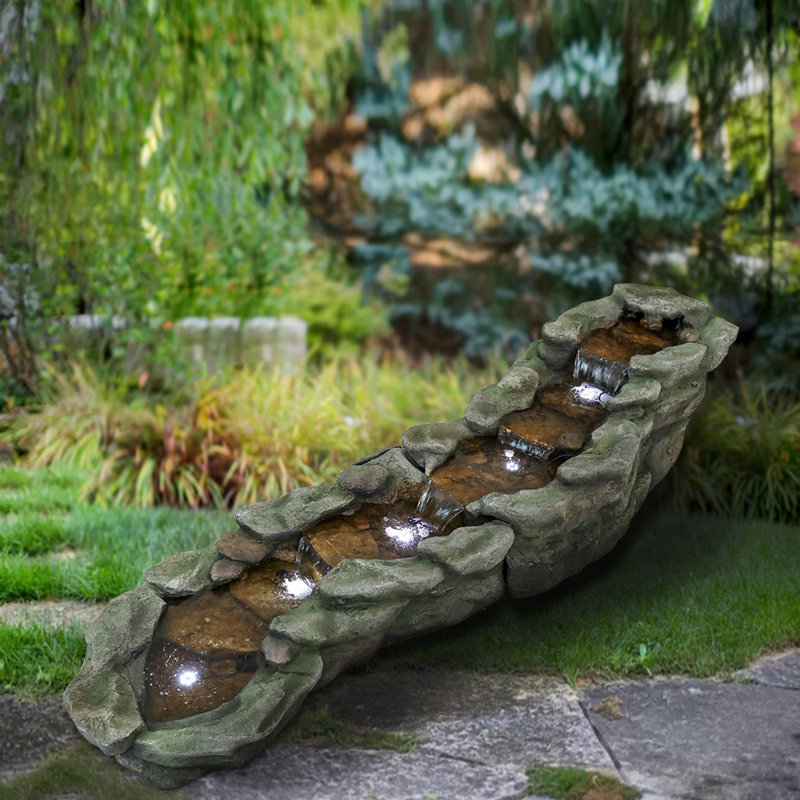 Fontaine en résine avec lumières Exander