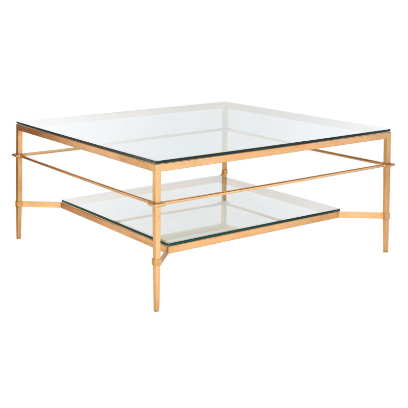 Vera Glass Coffee Table, Gold