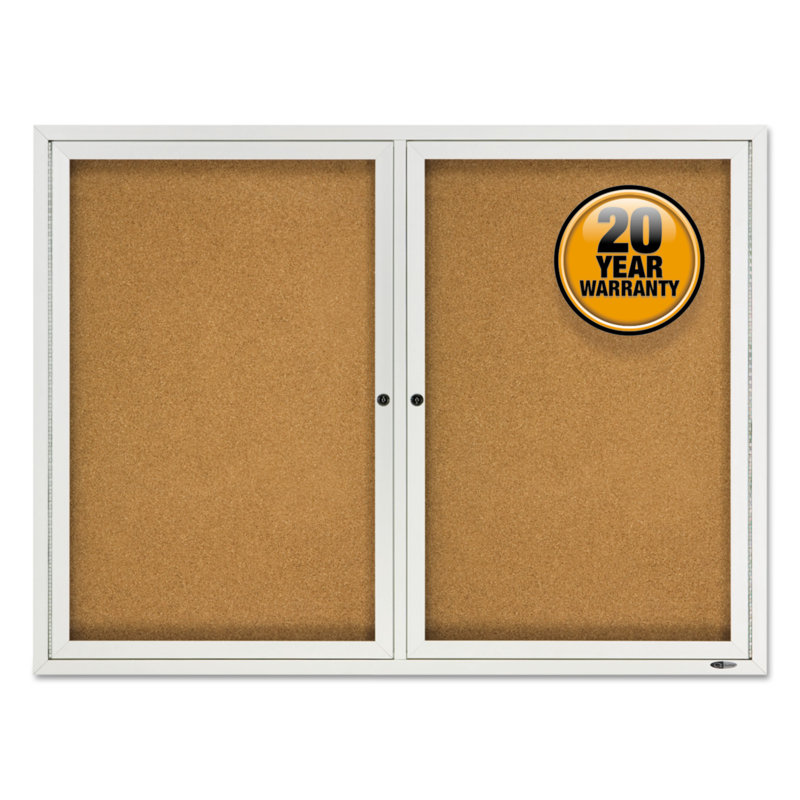 Enclosed Cabinet Cork Medium - 4' - 6' Bulletin Board