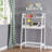 RiverRidge Kids Art Table Desk with Ladder Shelf and Open Storage Shelf for Playroom - White with 2 10" Floating Bookshelves