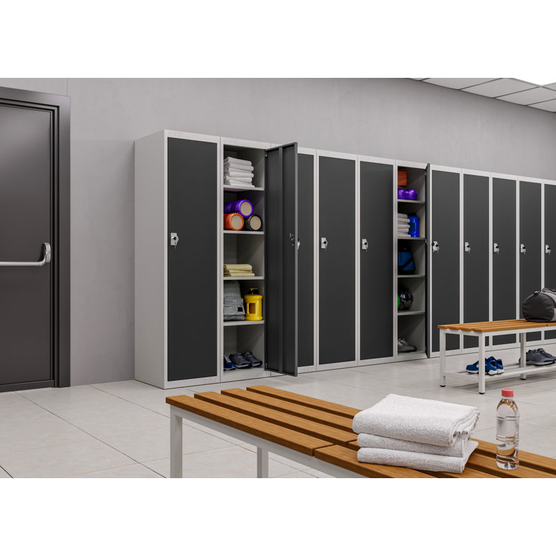 Armoire KDS - 1 porte - 4 tablettes - Poignée en plastique - Serrure à cylindre (unité principale)
