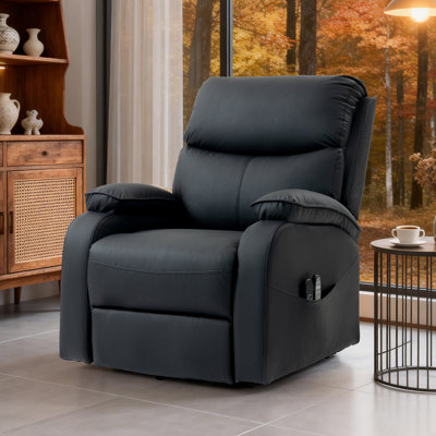 Power Lift Recliner With Massage Heat Scratch-Resistant Fabric Side Pocket and USB Port