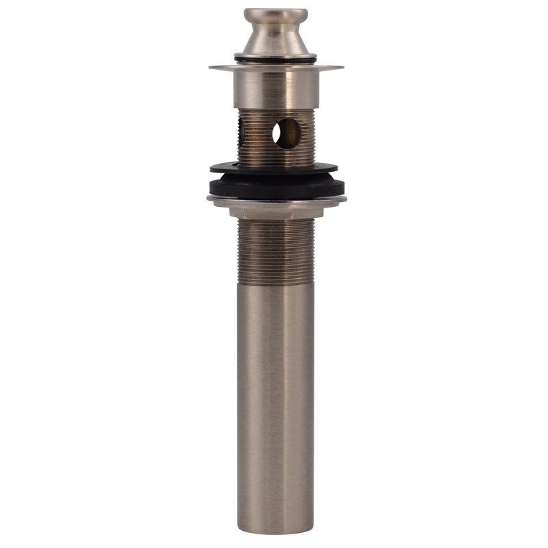 Lift and Turn 1.5" Lift and Turn Bathroom Sink Drain with Overflow, Satin Nickel