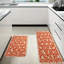 Tapis d'automne à motif écureuil citrouille d'automne, tapis de flanelle antidérapant 2 pièces pour la cuisine et la chambre à coucher