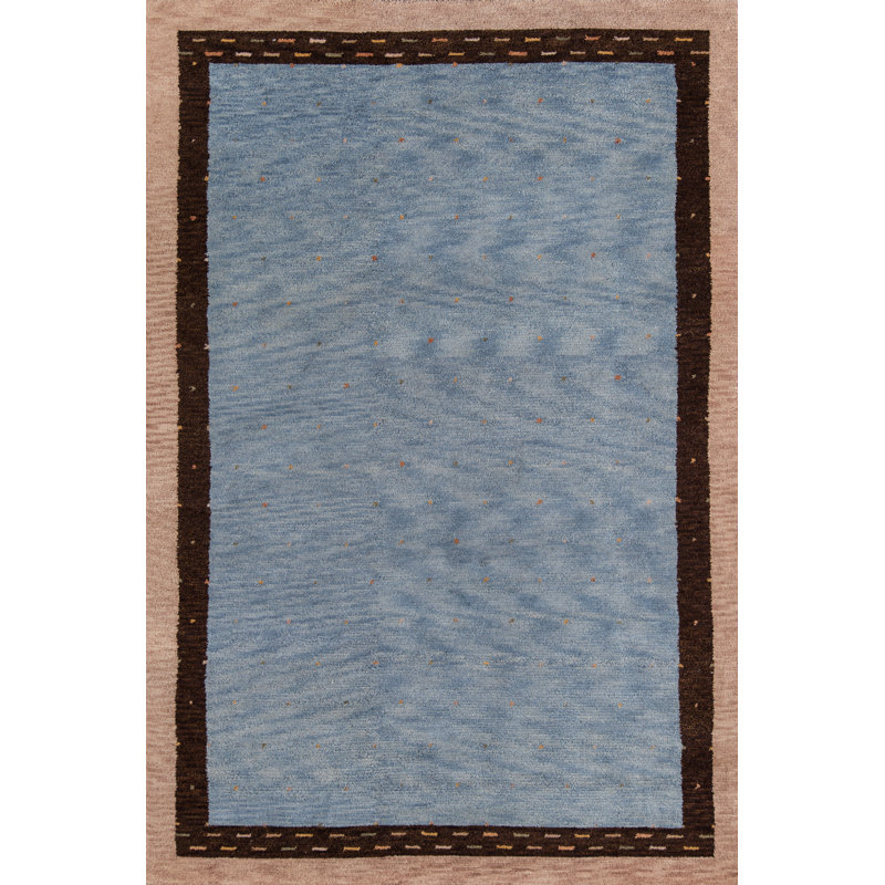 Desert Gabbeh Hand Woven Wool Area Rug, Rectangle 5'3" x 8'
