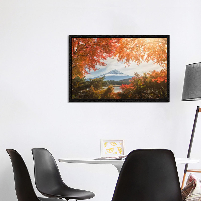 Autumn In Japan XIII by Daniel Kordan - Print on Canvas, 101.6 cm H x 66.04 cm W, Black Framed