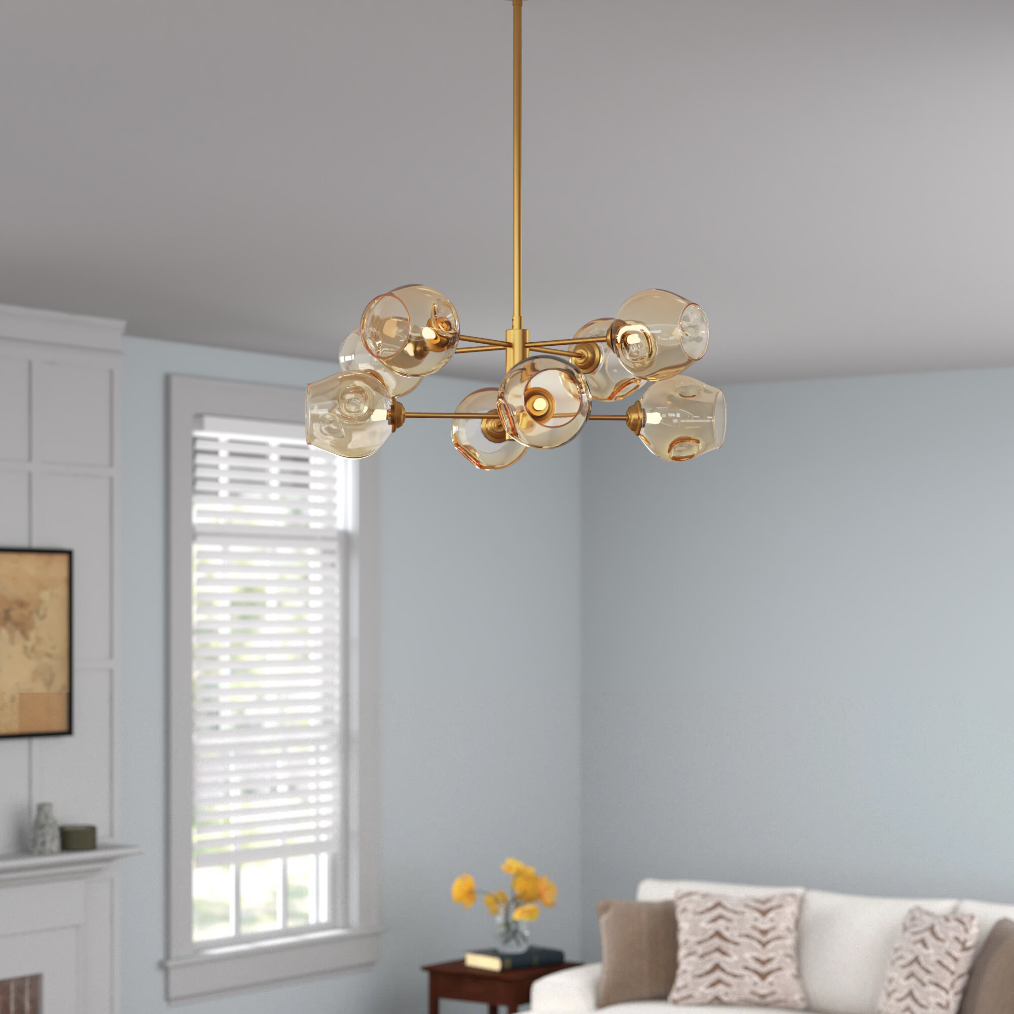 Light Rods LED Chandelier - Antique Brass - At West Elm Canada